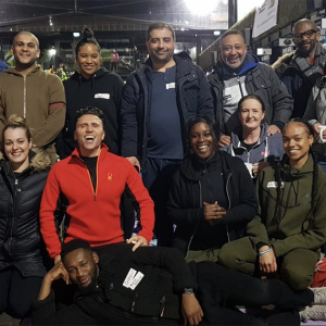 The team takes part in Sleep Out Croydon